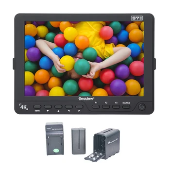 

Bestview S7ii On-Camera Monitor 4K 7" 1920*1200 HDMI 3D-SGI Input Output Field Monitor Camera Assist+ NPF Battery, Charger, Case
