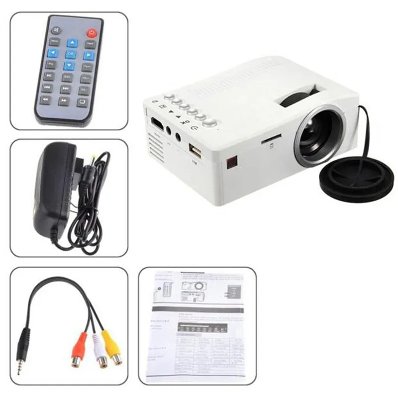 

Mini Projector 1080P HD LED Home Vedeo Conference Camera HD Projector HD Ultra Portable Drop Shipping Pico projector