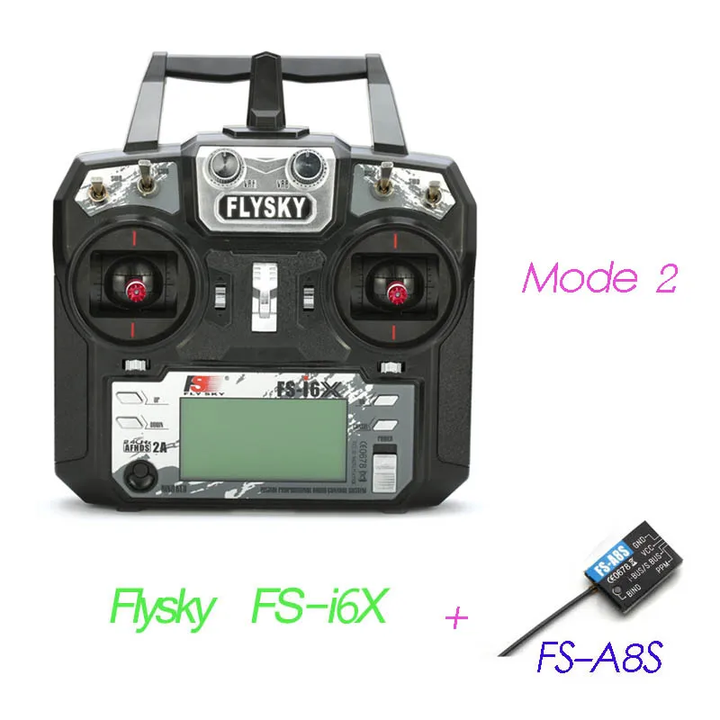 Flysky FS-i6X/FS-i6 2,4 GHz 10CH AFHDS 2A передатчик ж/X6B iA6b i-BUS A8S FS-iA10B приемник для радиоуправляемого дрона режим 1 Режим 2 - Цвет: FS-i6X Mode2 A8S