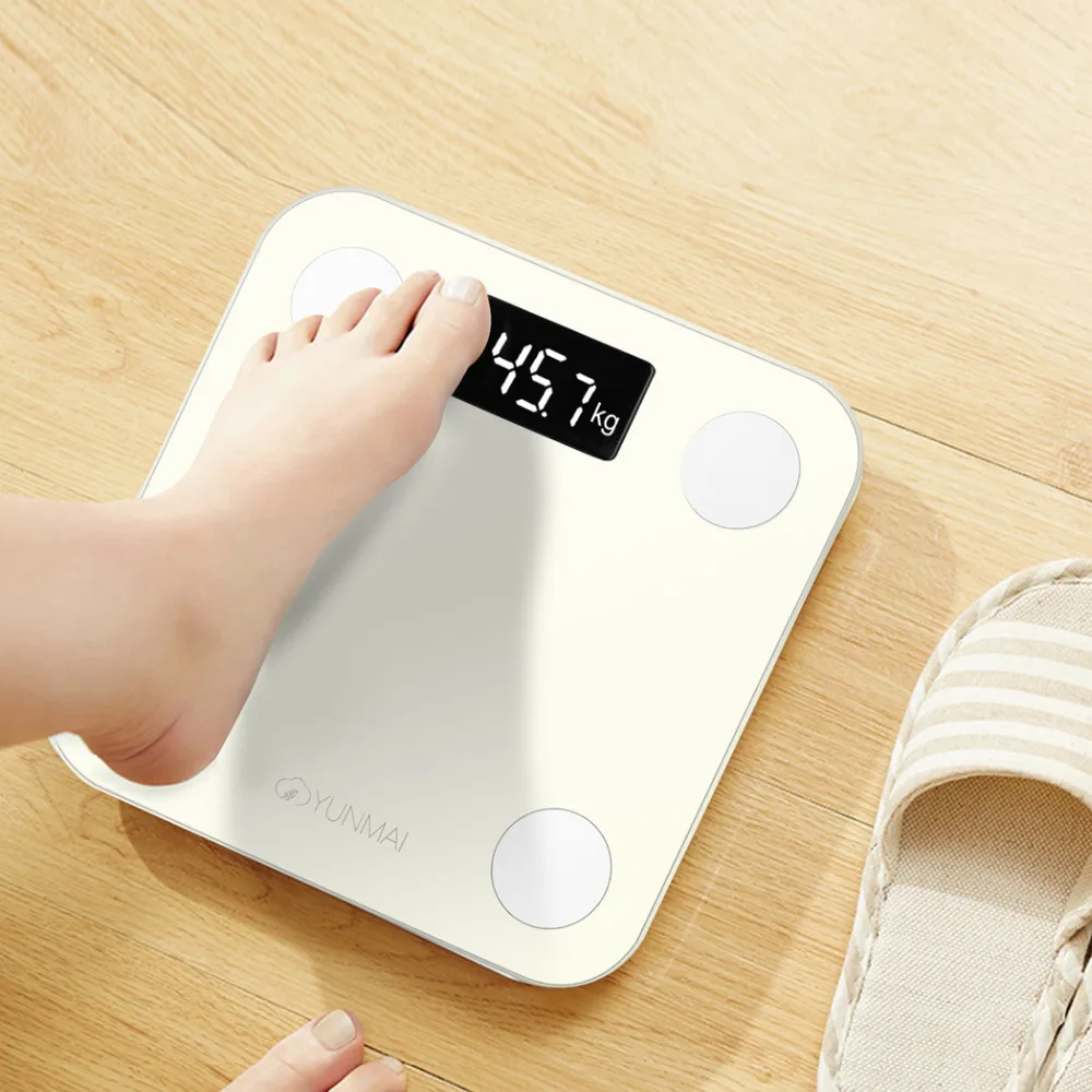 

YUNMAI Scales White Mini Smart Original Household Premium Support Bluetooth APP Fat Percentage Digital Body Fat Weighing Scale