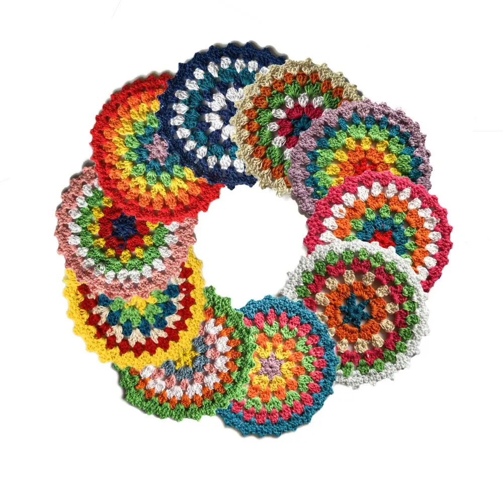 

Best Coasters, Ambielly Coasters for Drinks cup coaster Vintage Ethnic Floral Design Fabric Coasters Value Pack, Coffee Coasters
