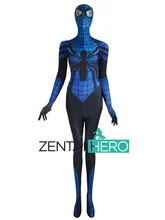 Free Shipping DHL NEW Sensational Spider Costume 3D Printing Blue Female Spider-man Costume 2017 Fancy Dress Superhero Costume