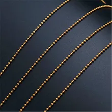 WKOUD 10 m (32ft) Antique ouro 2mm cadeia de bola cadeia contas pulseira artesanal colar Acessórios de metal DIY resultados da jóia