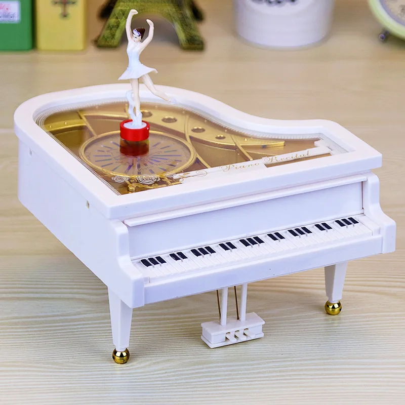 Classical Ballerina Girl Dancing Creative Piano Music Box Carousel Hand Crank Mechanism Children Toy New Year Gift | Дом и сад
