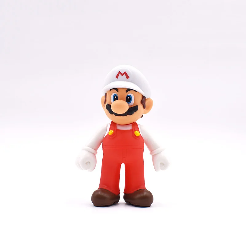

Super Mario Bros Figures Mario With White Hat PVC Action Figure Model Toy Doll 5" 12cm