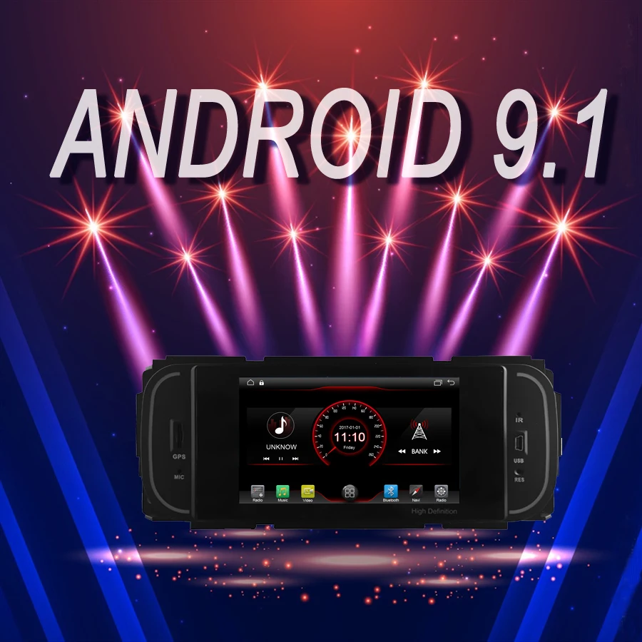 

OTOJETA Brand Car Android 9.1 Multimedia Player for Jeep Liberty PT Cruiser Ram pick-up 300M GPS Navigation Camera Aux bluetooth