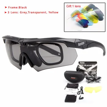 

Tactical Goggles UV Protect Military Army Polarized Sunglasses Eyewear Sport Hiking Glasses Eyeglass with 3 Lens 5 ls 12-0005