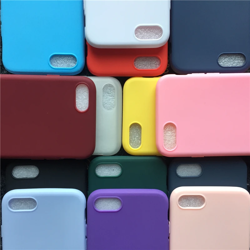 Чехол для Телефона iPhone 5 5S SE 6 6s 7 plus 8 X Xs Xr Max мягкий Tpu Модный чехол конфетного цвета