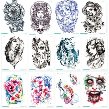

Waterproof Temporary Tattoo Sticker Individuality Original Large Flower Arm Tattoo Sticker Halloween Party DIY Sticker Supplies