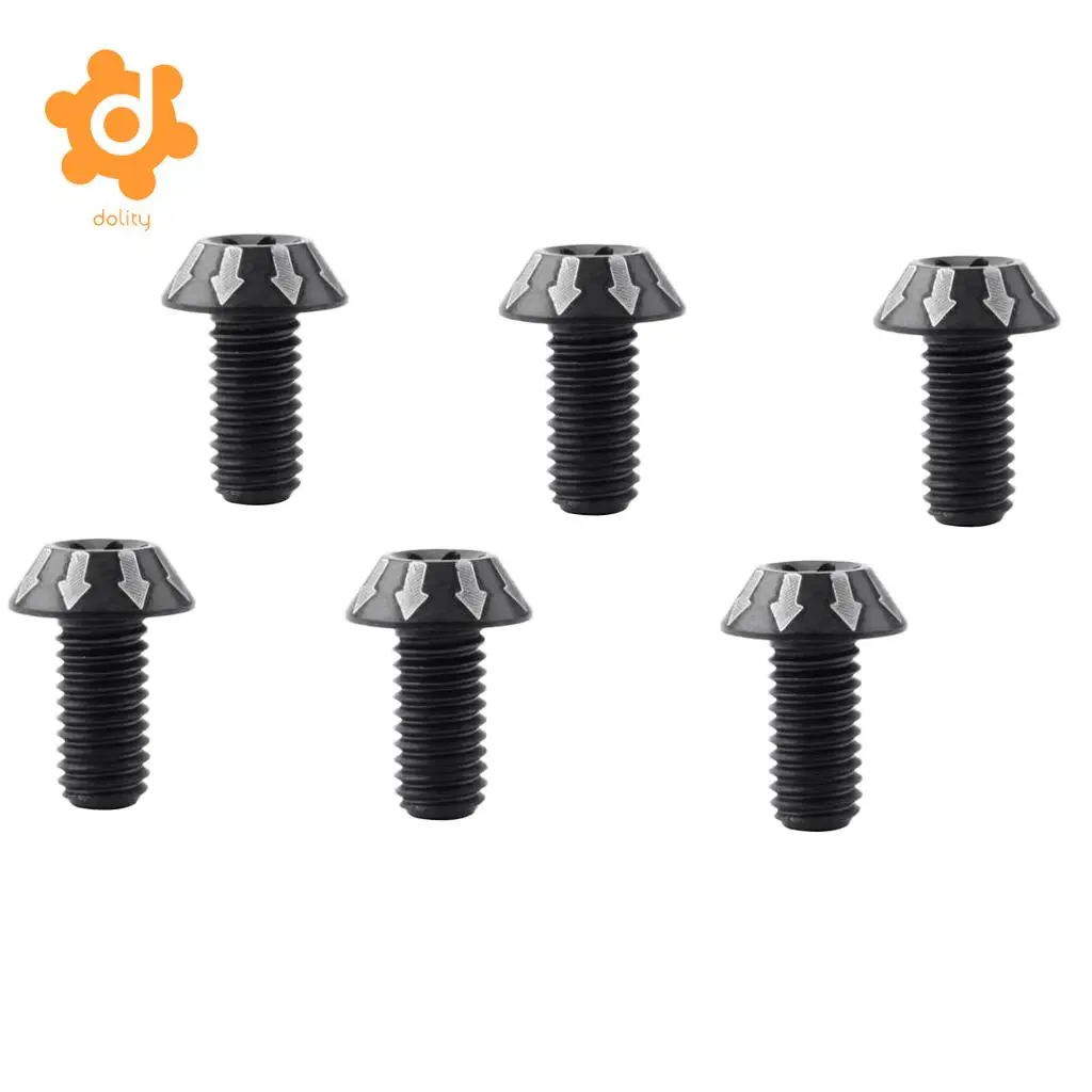 MagiDeal 6 pcs M5 x 14mm Bike Titanium Ti Brake Disc Rotor Bolts Mount Screws Bicycle Components Parts