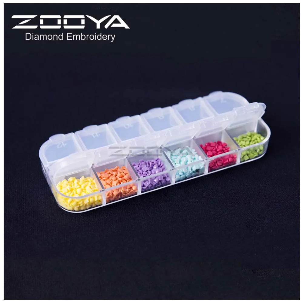 ZOOYA Diamond Painting Tools Beads Container Resin Rhinestone Daimant Embroidery Stone Storage Accessory Mosaic Convenience Hk11 | Дом и сад