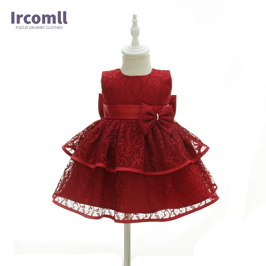 Baby Girls New Year Dress 2018 Summer Ball gown Stack up Fringed Wedding Birthday Party