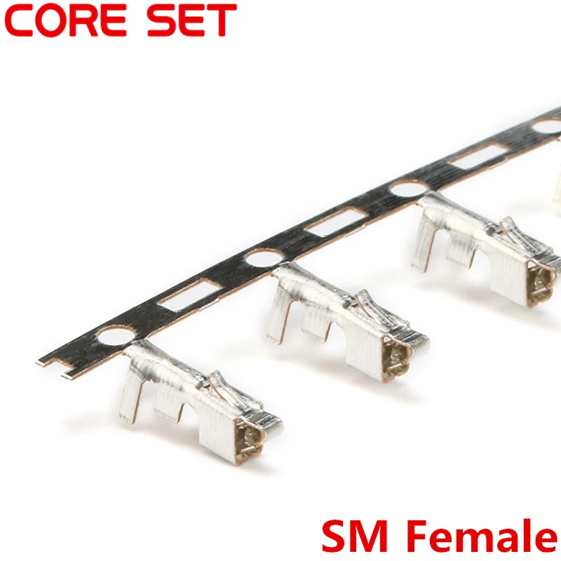 

200pcs/lot SM Female Copper Crimp Terminal For SM/JST 2pin / 3pin / 4pin / 5pin Connector Socket Plastic Shell Housing