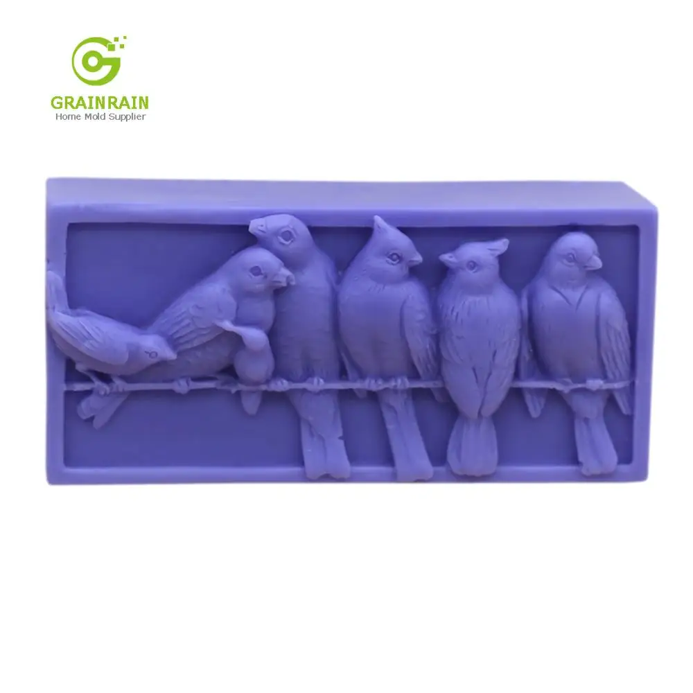 Формы для мыла Grainrain Birds силиконовые формы изготовления прессформа воска|mould