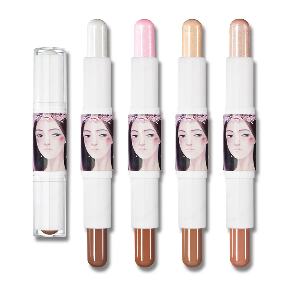 Double Ended Bronzer Highlighter Sticks Concealer Pen Shadow Repair