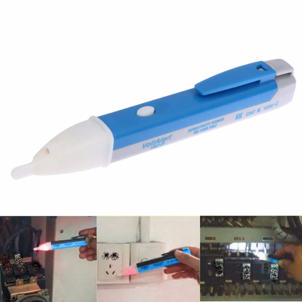 90 1000V Electric Socket Wall AC Power Outlet Voltage Alert Detector Sensor LED Tester LED Indicator