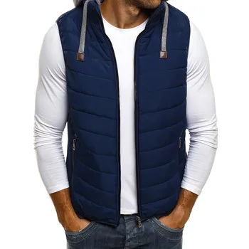 

ZOGAA Men Vest Winter Parka Sleeveless Casual Coats Male Cotton-Padded Vest Ultralight Mens Windproof Warm Waistcoat