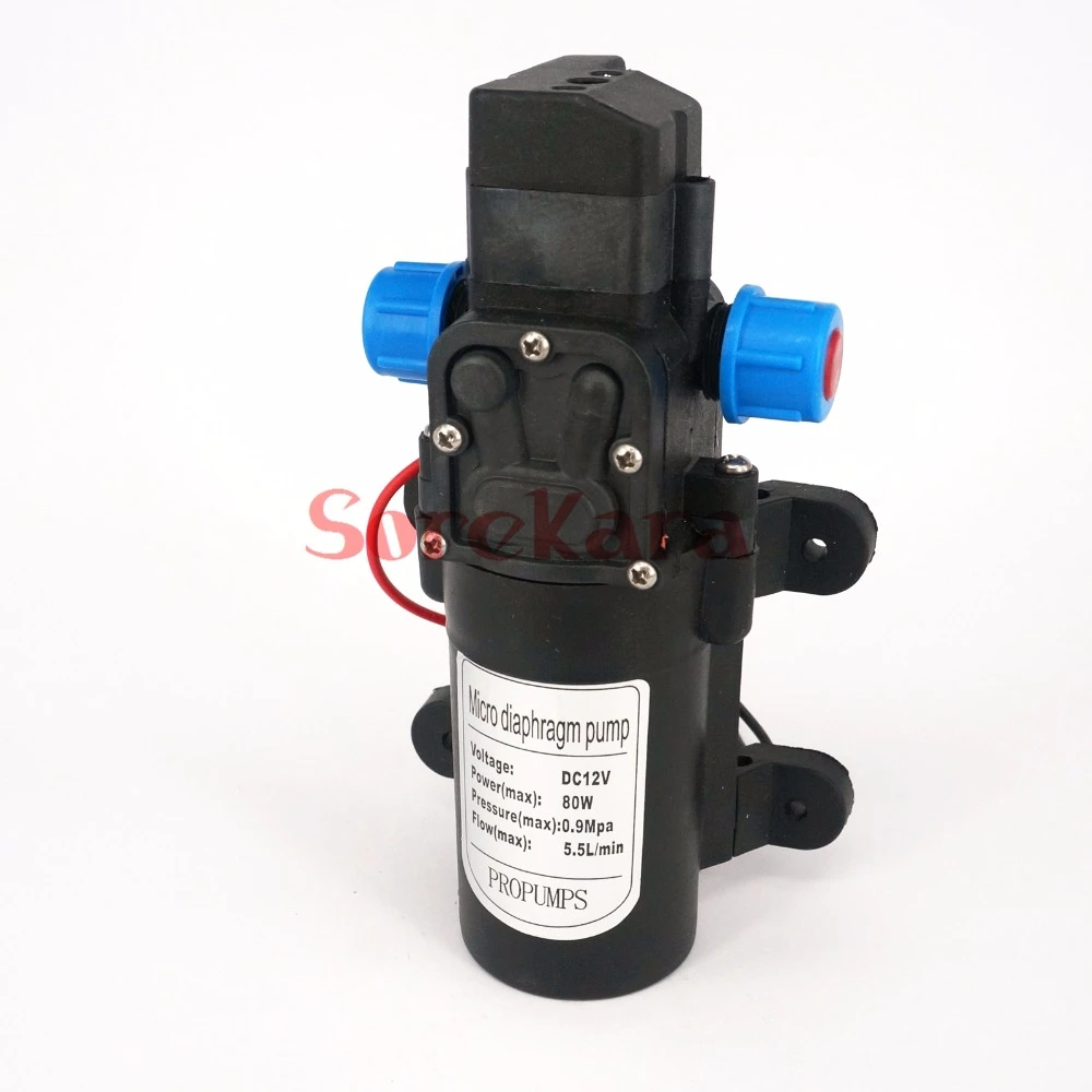 1/2" BSP Male 12V 60W Diaphragm Water Pump Self-priming Booster Backflow 300L/H