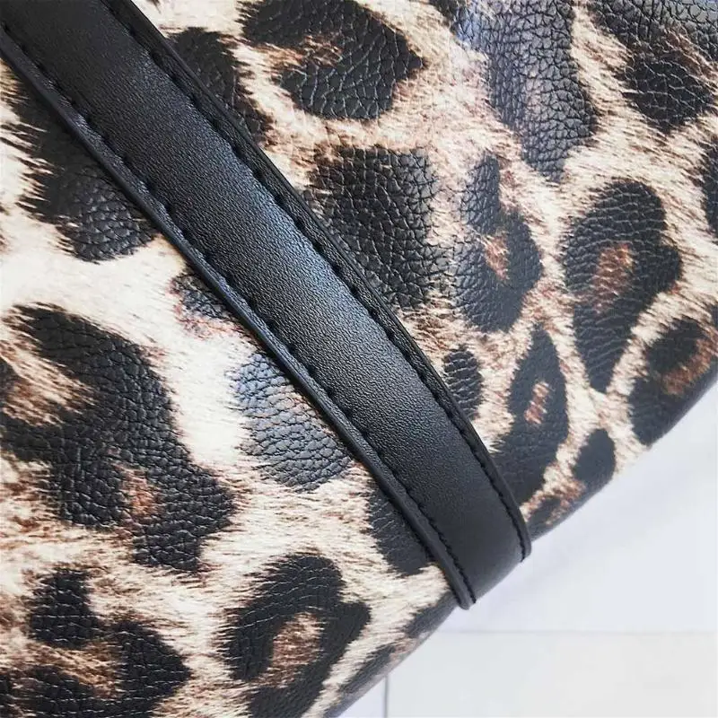 Модные женские туфли слинг плеча сумочку большой ёмкость Leopard Crossbody Дорожные Сумки из искусственной кожи выходные вещевой Сумка Bolsas