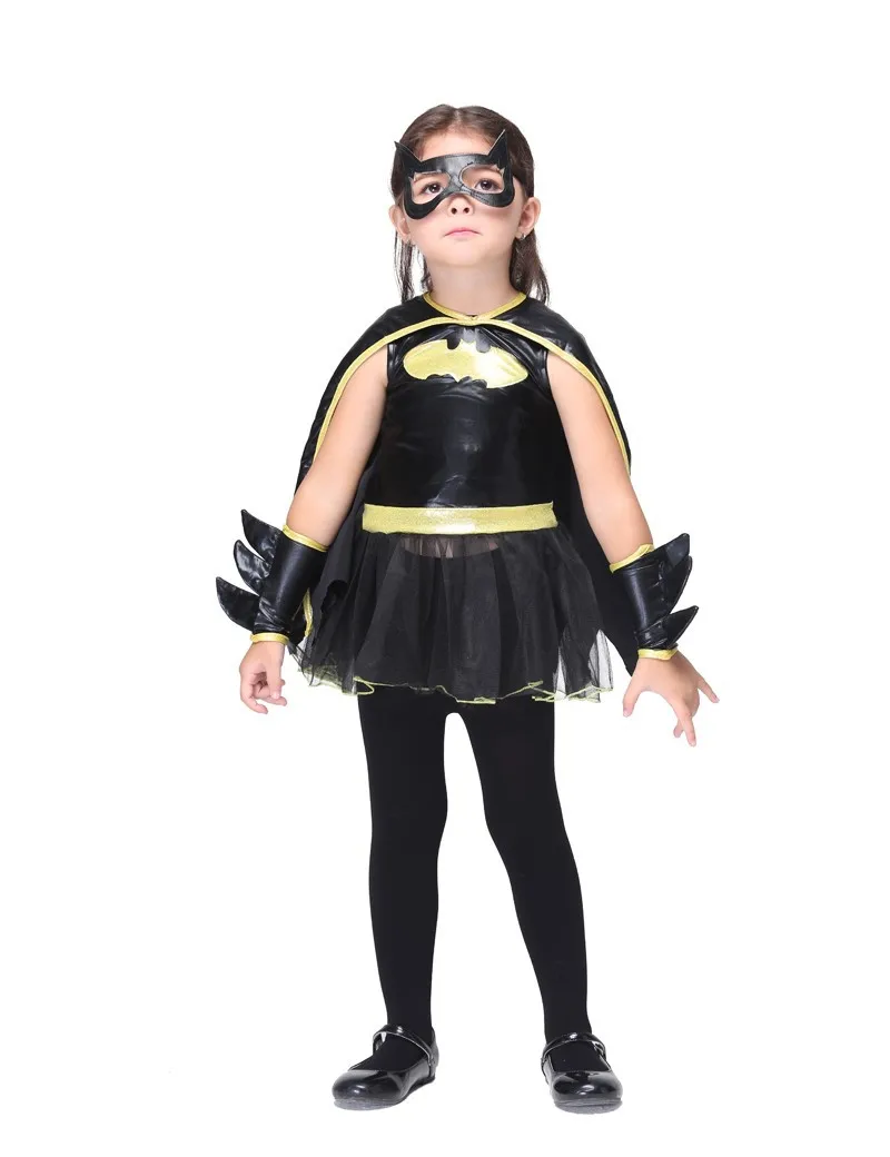 Дети Девушки Бэтмен Batgirl Необычные платья костюм супергероя наряды комиксов