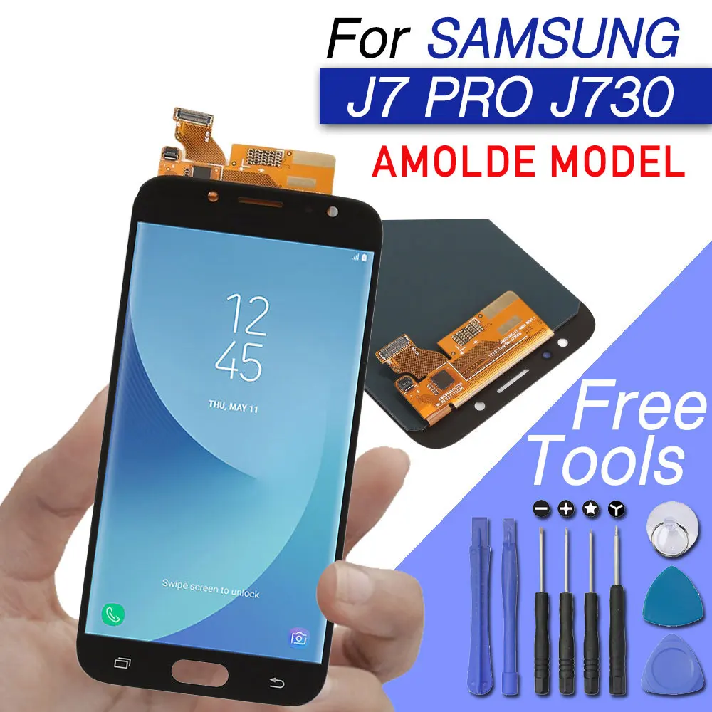 display j7 pro original amoled