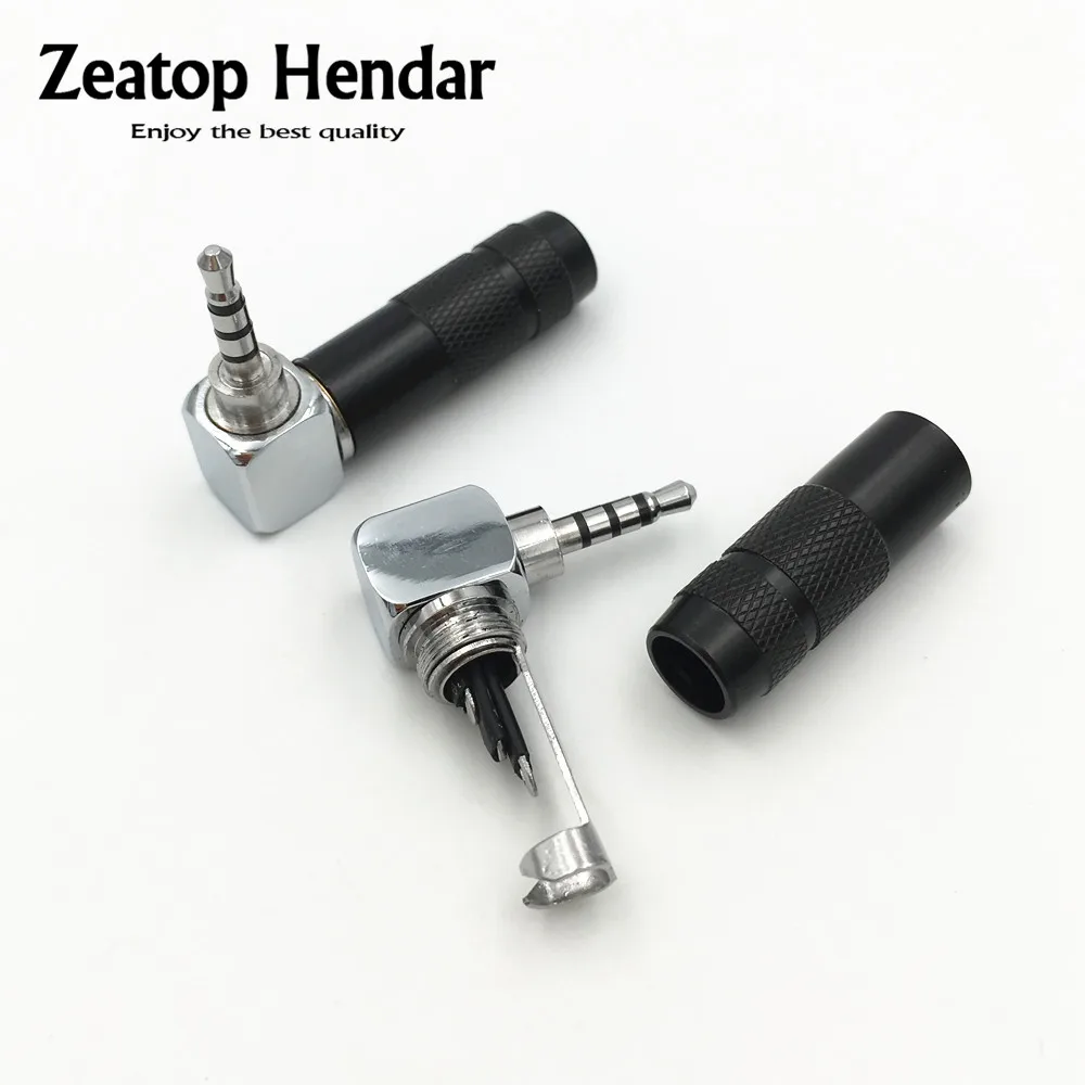 

2Pcs New 2.5mm 4Pole Male Headphone Jack Right Angle 90 Degree L Shape DIY Solder Plug Mini Connector