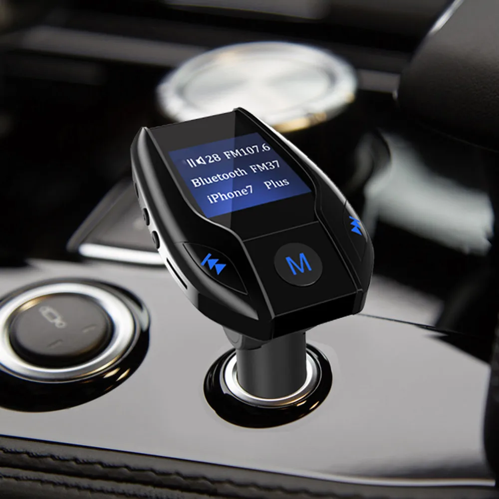 

Built-in intelligent Car Kit Handsfree Wireless Bluetooth FM Transmitter MP3 Player USB LCD Modulator USB To Mp3 Voiture Adapter