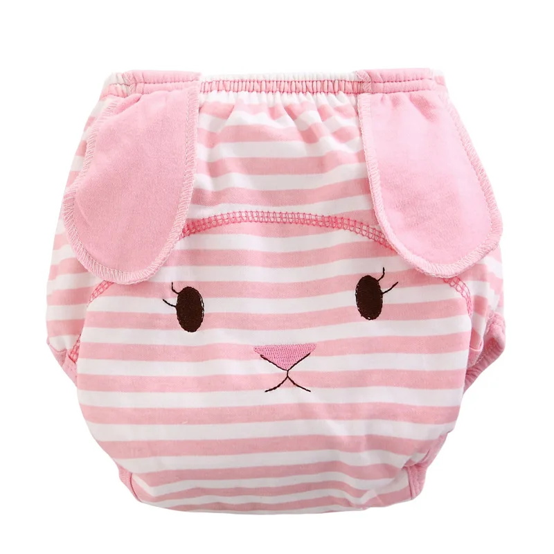 2 PCs Elephant Pink Toddlers Reusable Washable Baby Newborn Diaper Pants M