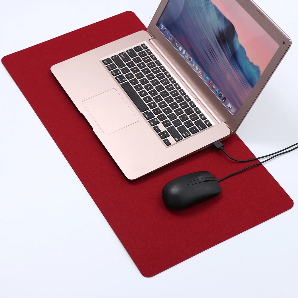 

700*320mm Large Office Computer Desk Mat Modern Table Keyboard Mouse Pad Wool Felt Laptop Cushion Desk Mat Gamer Mousepad Mat