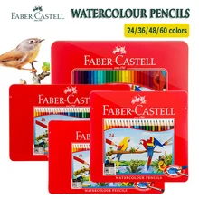 Купить Faber Castell Акварельные карандаш 12/24/48/60/72 олова набор Ляпис De Cor водорастворимые пастель пункт Aquarelle карандаши