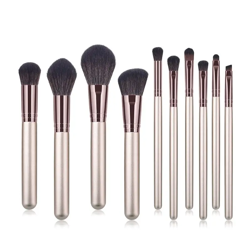 

10Pcs Pro Makeup Brushes Set Foundation Powder Eyeshadow Cosmetic Brush Tools