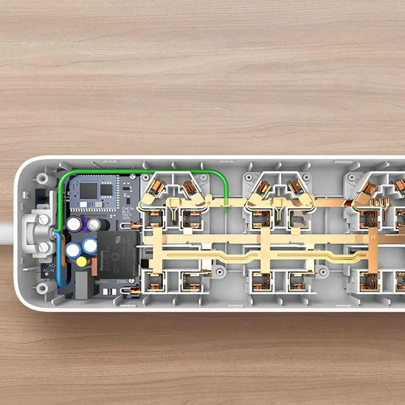 Оригинальный Xiaomi Mijia Smart power Strip Intelligent 6 портов Розетка WiFi беспроводной пульт