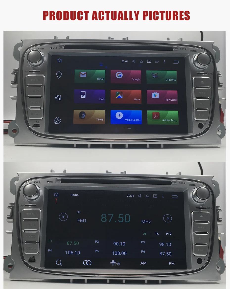 Discount KANOR Octa Core IPS Android 9.0 4g 2 din Car DVD GPS For Ford Focus S-MAX Mondeo C-MAX Wifi GPS Navigation Radio FM Multimedia 14