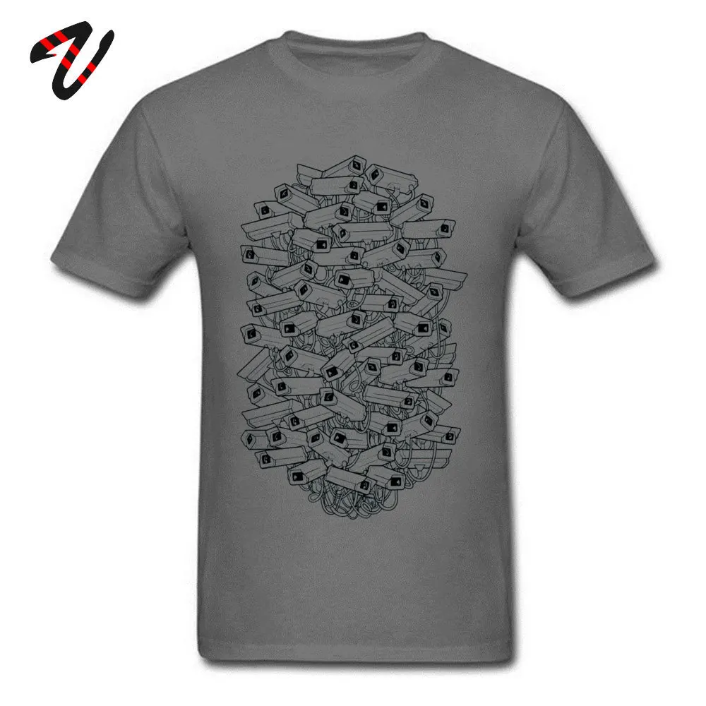 Surveillance Frenzy Rife Summer Tops Tees Crewneck Summer Autumn Pure Cotton Short Sleeve T Shirts for Men Design T-shirts Surveillance Frenzy 12318 carbon