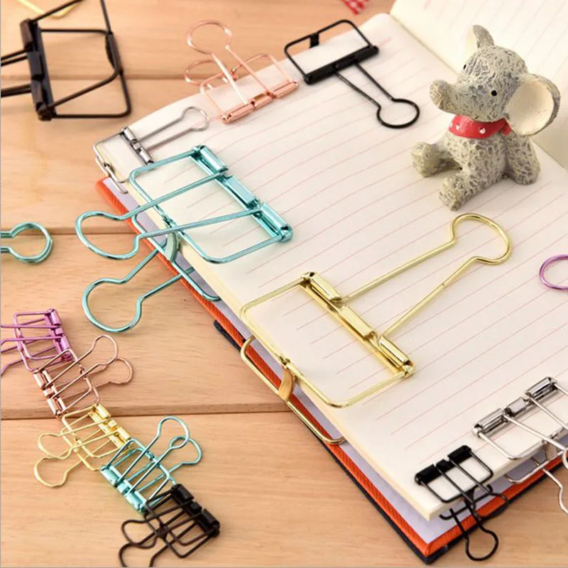 

Hollow Out Cute Kawaii Office Stationery Notes Letter Paper Clip Solid Color Binding Supplies Student School Photo Message