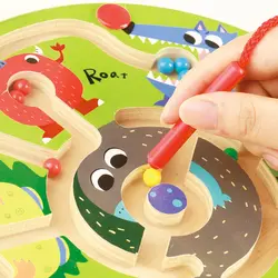 Robud игрушка-лабиринт магнитная ручка и магнитные бусины детский сад Обучающие игрушки Монтессори умственного развития