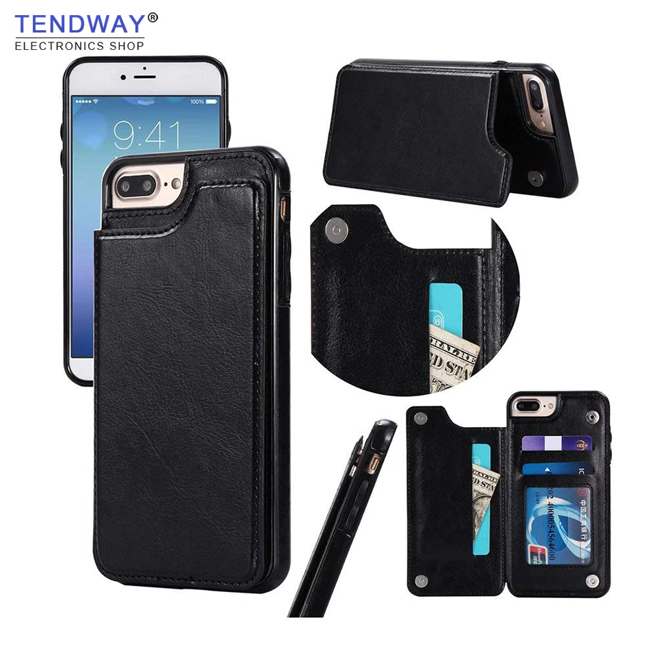 

Tendway Wallet Phone Case for iphone 7/X/8/XS Cover Flip Leather Case Card Holder Funda for iphone Accessories
