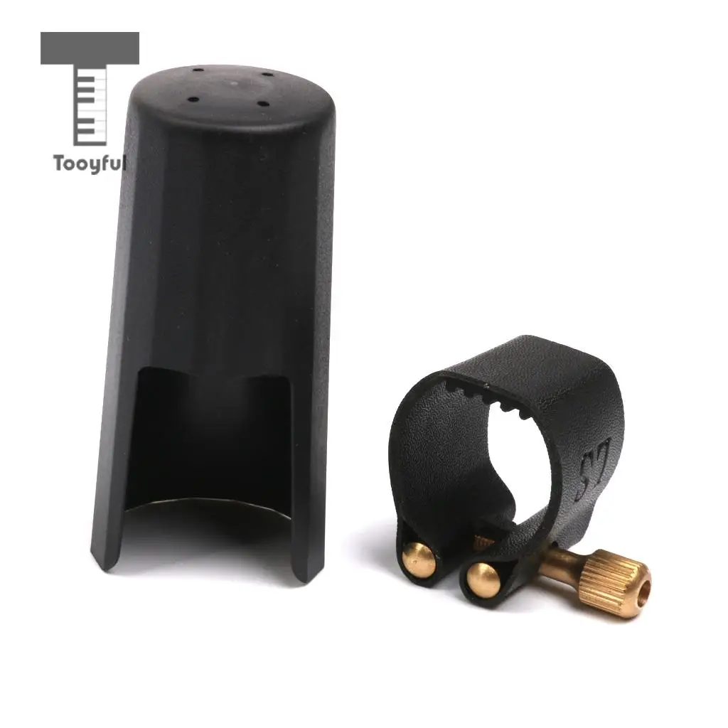 

Tooyful High Quality Plastic Clarinet Mouthpiece Cover Cap With Adjustable PU Ligature Black Professional Guitar Clarinet Access
