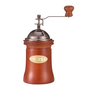 

Noble Hand Coffee Grinder Manual Coffee Mill Wood Metal Cranked Coffee Beans Grinder Home Travel Supplies