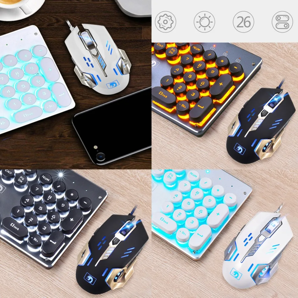 

USB Wired Gaming Keyboard QWERTY LED Light Illuminated Backlit Ergonomic Gamer