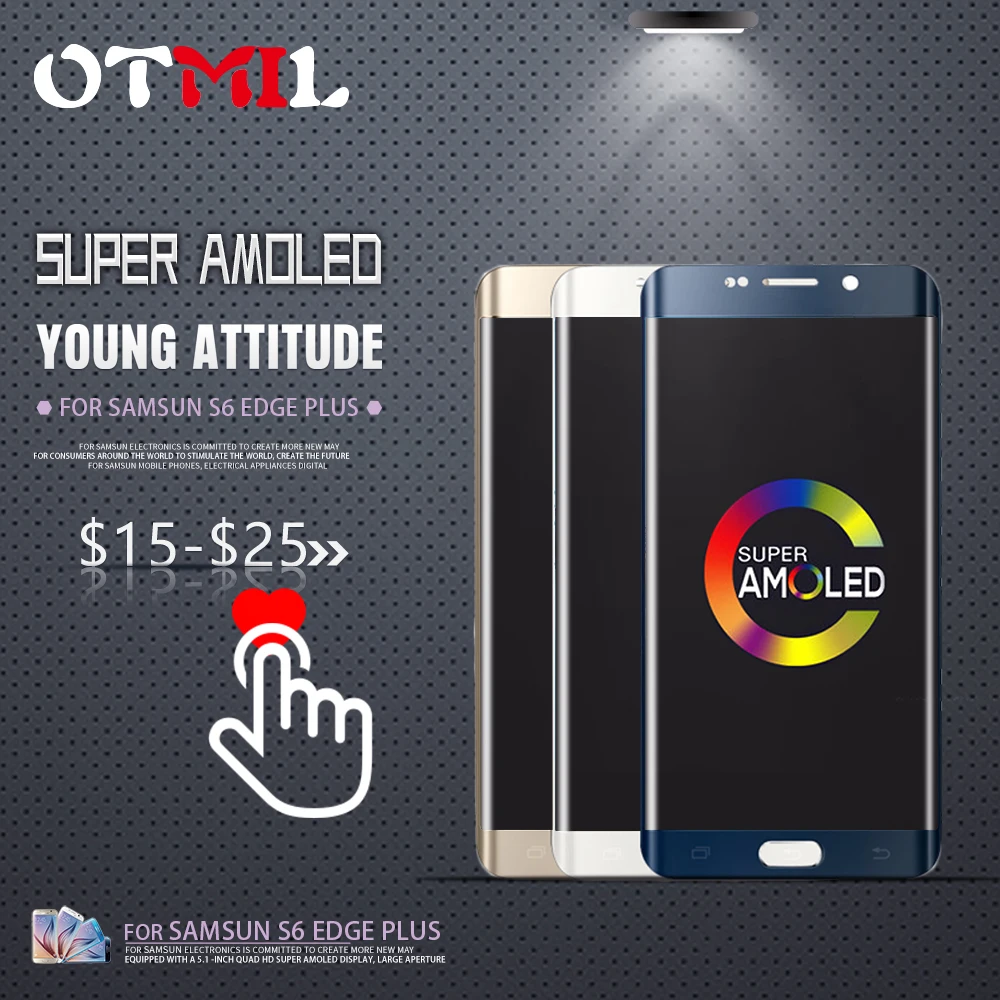 

OTMIL 5.7"Burn Shadow For SAMSUNG Galaxy S6 Edge Plus LCD Touch Screen with Frame G928 G928F For SAMSUNG S6 edge PLUS Display #1