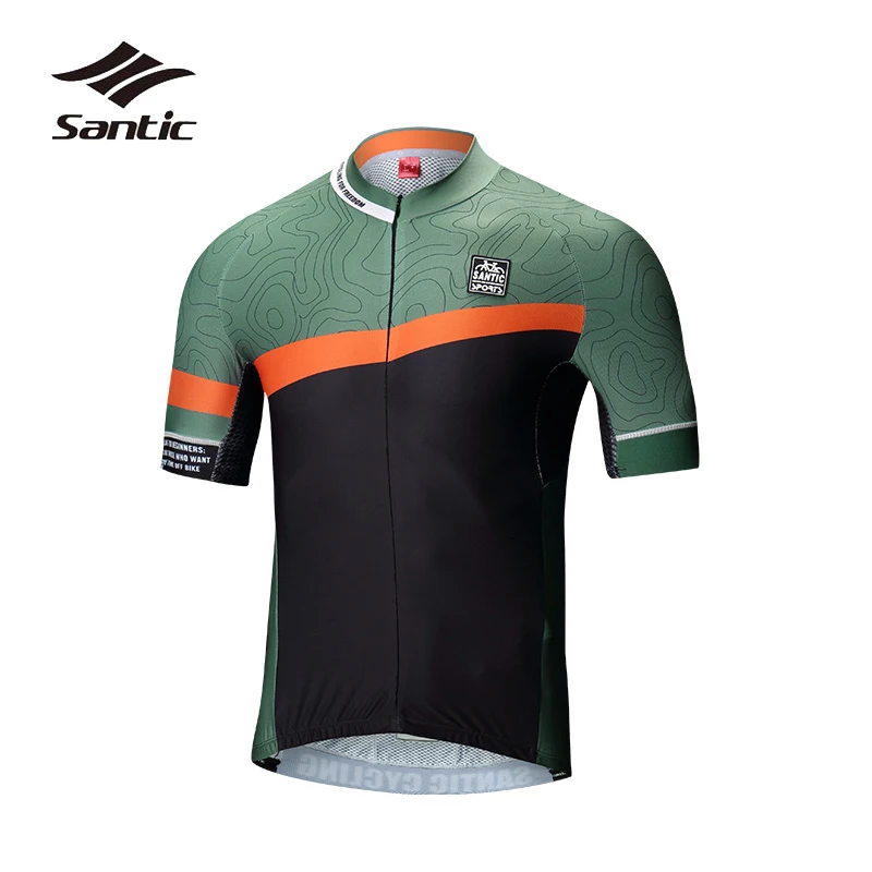 Santic Men Bicycle Bike Cycling Jerseys Jackets Cycling Top Short Sleeve Breatha