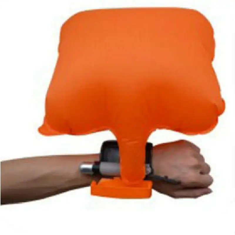 Portable Inflatable Wrist Strip Air Bag with 4pcs of Carbon Dioxide Steel Cylinder for Outdoor Water Sports Life-Safe Device