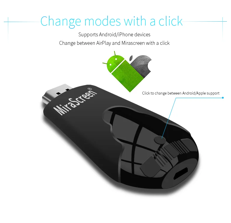 

MiraScreen TV Stick HDMI anycast Miracast DLNA Airplay WiFi Display Receiver Dongle Support Windows Andriod IOS TVSK4