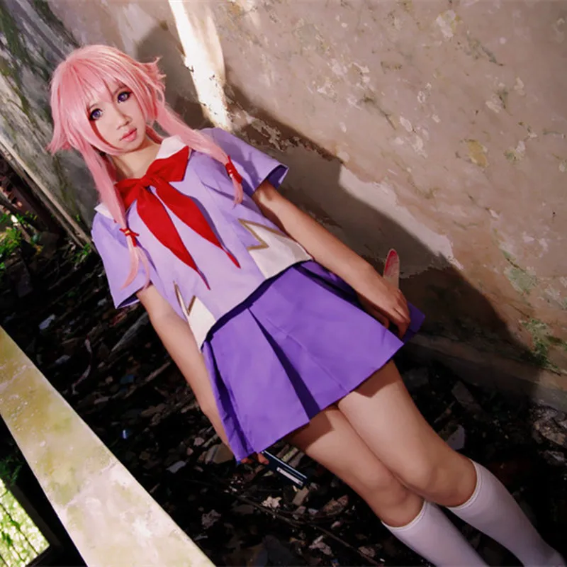 Future Diary Yuno Gasai Summer School Uniform cos Short Skirt Cosplay