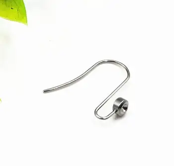 

50pcs 316L Stainless Steel Metal Accessories Jewelry Making DIY Findings Earrings Earing Ear Hook with Bezel Babochon Back Hot