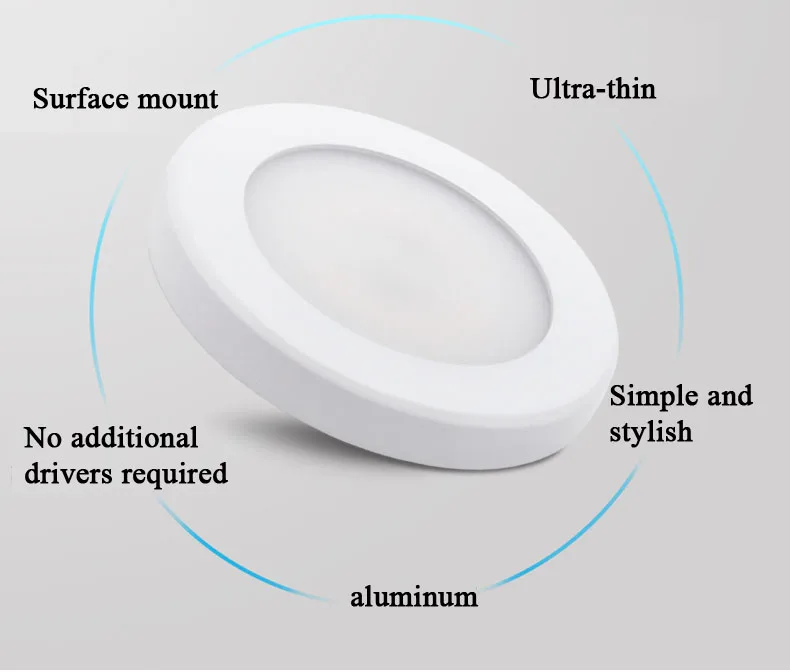 LED Downlight Dimmable 3W 5W 7W 10W 15w Ultra Thin Surface Mounted Driverless cob led Lamp Spot Light AC220V 230V