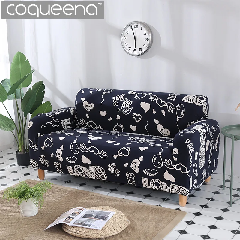 

Lovely Cartoon Collection Printed Sofa Cover Living Room Couch Slipcovers Armchair Loverseat Furniture Covers Universal Stretch