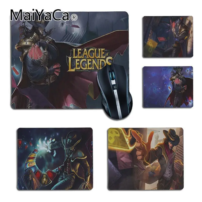 

MaiYaCa League of legends Twisted Fate Customized laptop Gaming small mouse pad for Dota2 CS LOL Player gaming mouse pad