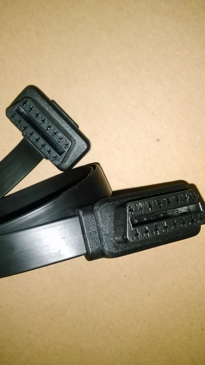 60cm 16pin Connector OBD2 OBD-II OBD 2 16 Pin Female To Male Female Extension Cable Car Diagnostic Cables 100pcs (4)